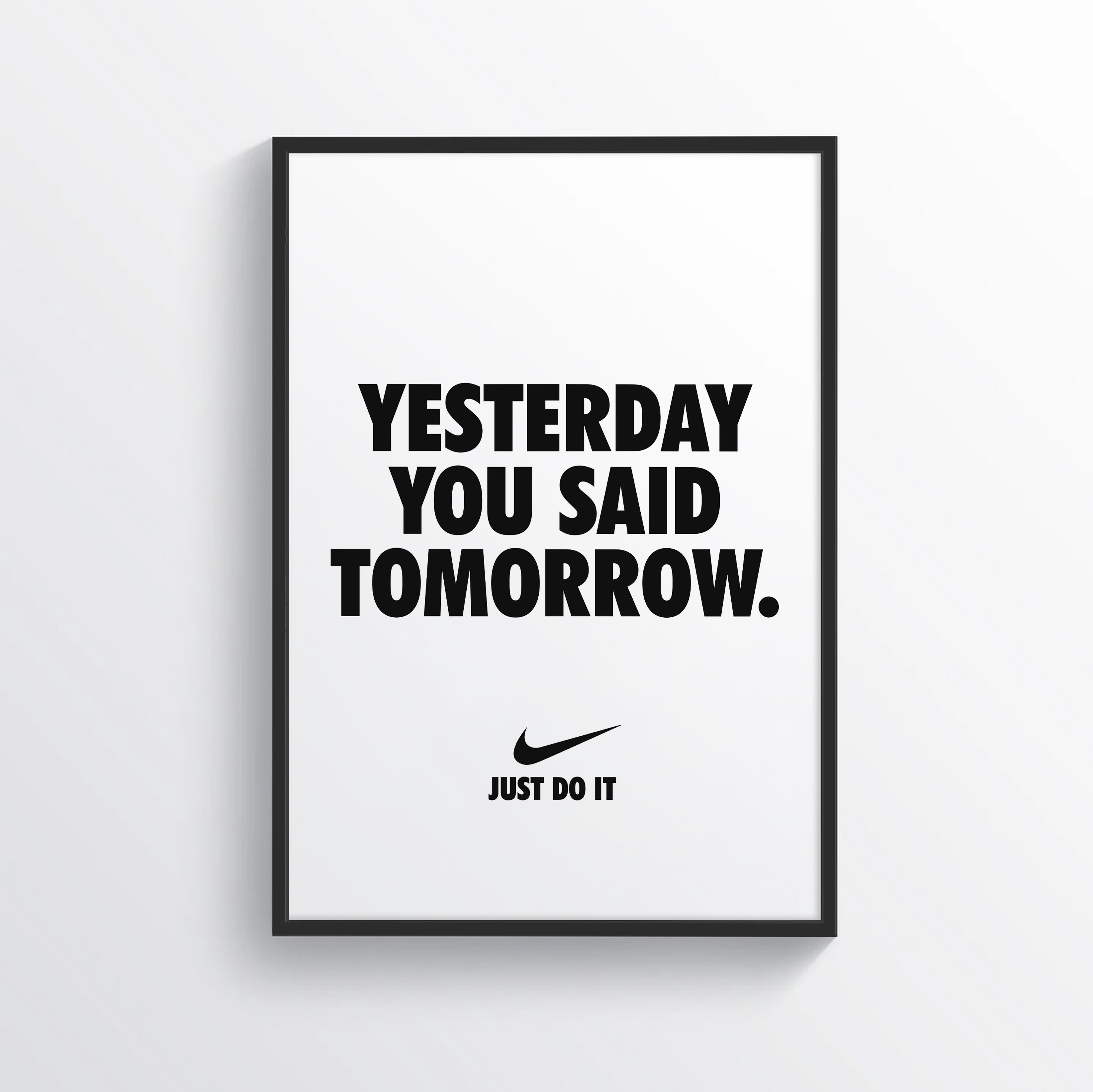 YESTERDAY YOU SAID TOMORROW White – POSTERSDROP