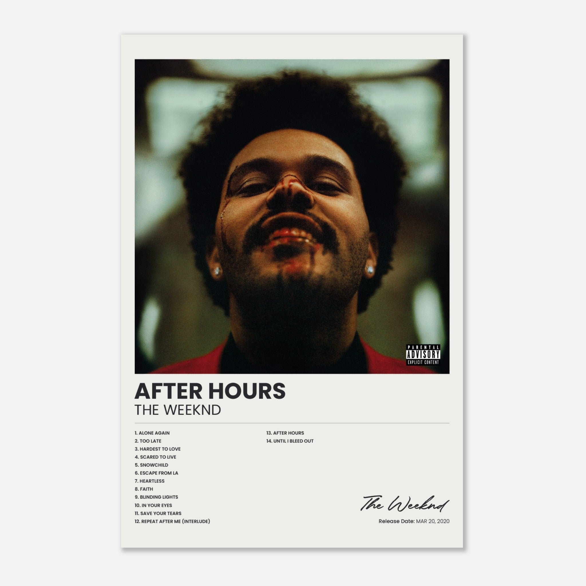 The Weeknd sale Signed Poster Print After Hours 2020