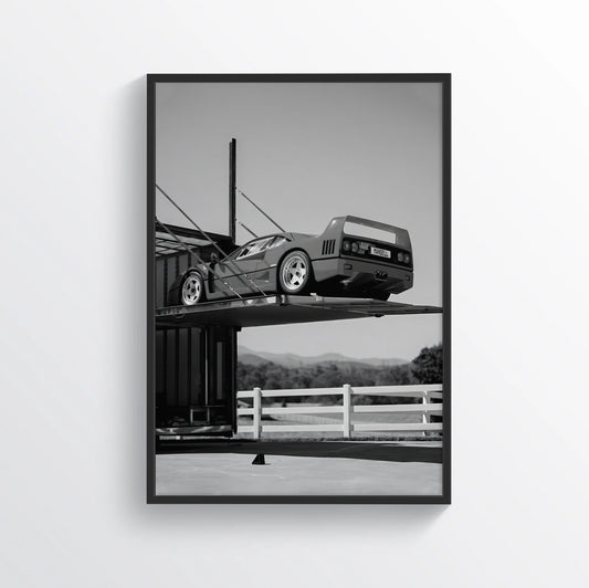 Ferrari F40 B&W