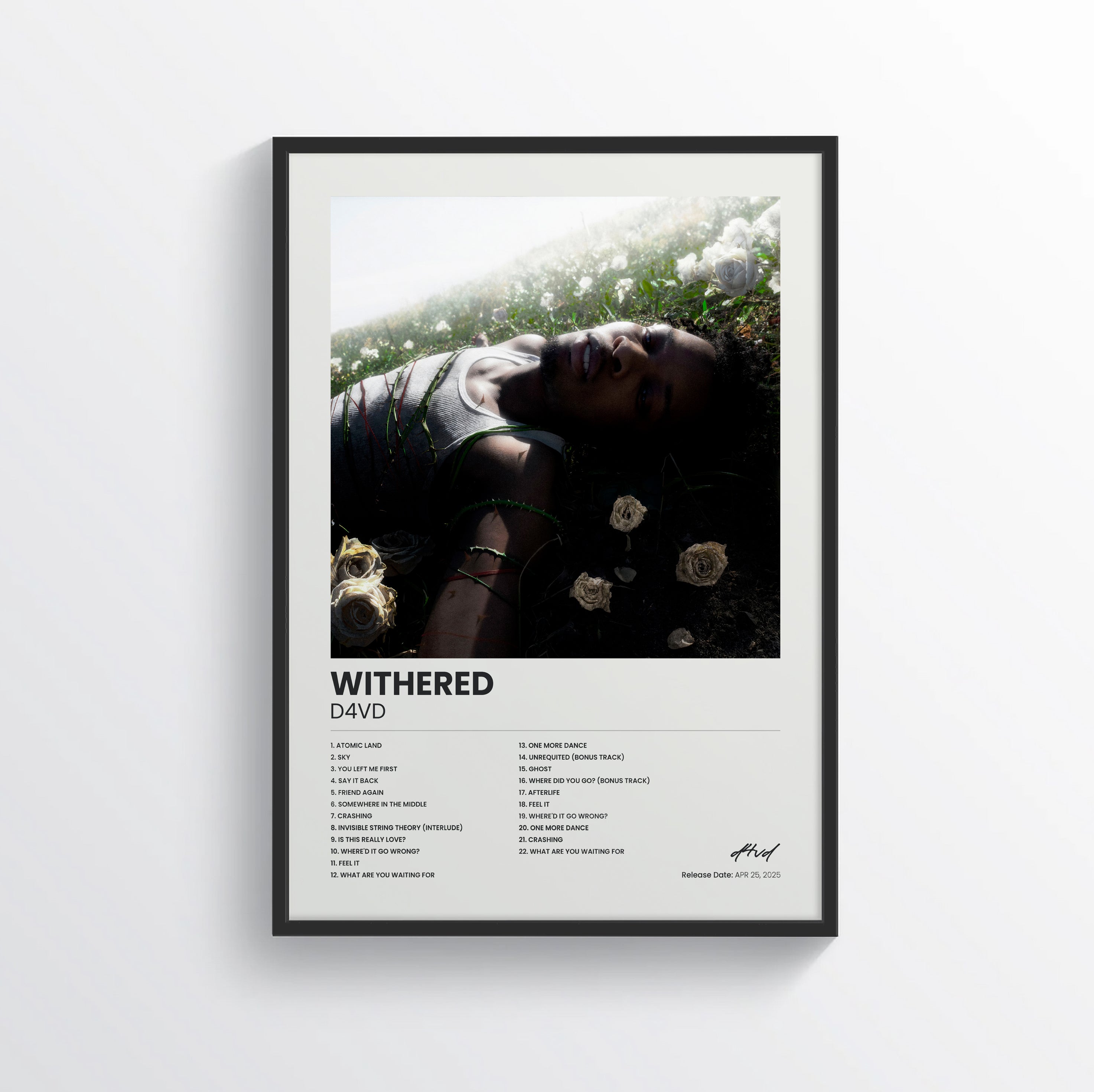 WITHERED - d4vd – POSTERSDROP