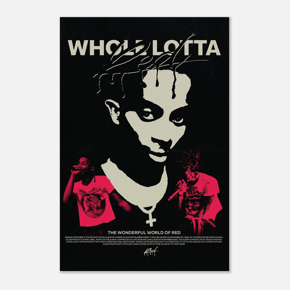 Playboi Carti - Whole Lotta Red – POSTERSDROP